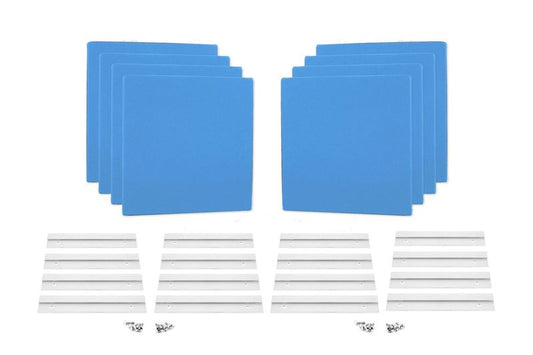 ProSoCoustic WAVERoom Pro Mini 8 Kit Includes 8 WAVEPro Mini Panels 12x12" 8 Sets of 8" Z-Clips Diamond Knit Columbia Blue