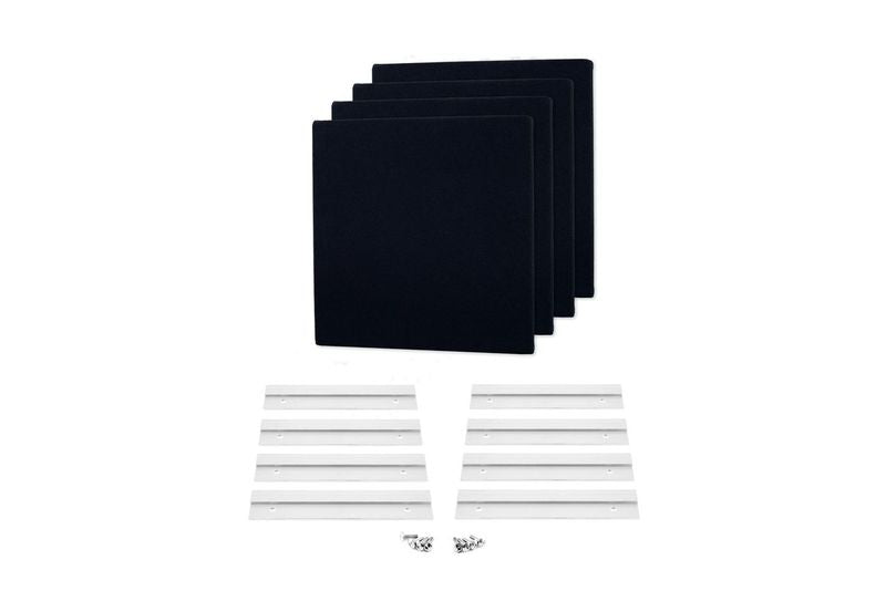 ProSoCoustic WAVERoom Pro Mini 4 Kit Includes 4 WAVEPro Mini Panels 12x12" 4 Sets of 8" Z-Clips Diamond Knit Dark Navy