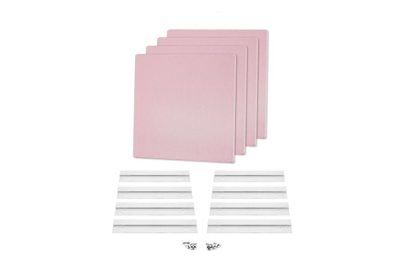 ProSoCoustic WAVERoom Pro Mini 4 Kit Includes 4 WAVEPro Mini Panels 12x12" 4 Sets of 8" Z-Clips Scuba Pink