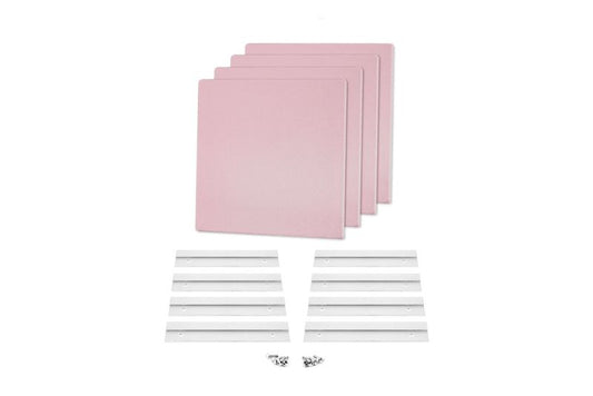 ProSoCoustic WAVERoom Pro Mini 4 Kit Includes 4 WAVEPro Mini Panels 12x12" 4 Sets of 8" Z-Clips Scuba Pink