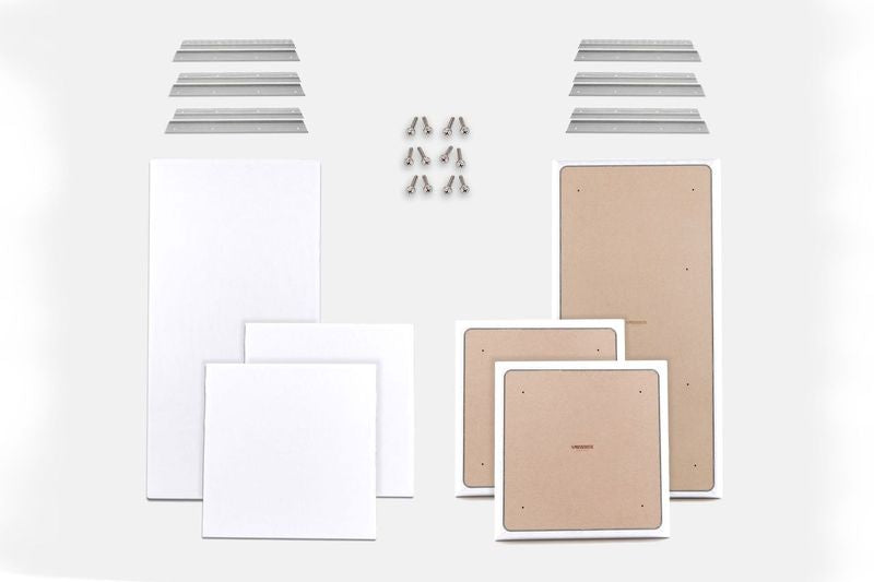ProSoCoustic WAVERoom Pro Basic Kit Includes 2 WAVEPro Big Panels 24x48" 4 WAVEPro Small Panels 24x24" 6 Sets of 18" Z-Clips Scuba White