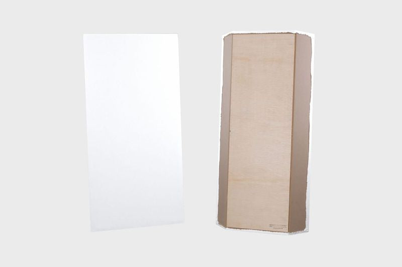 ProSoCoustic Bass Trap Kit Includes 2 Bass Traps 24x48x4" 2 Sets of 2" Z-Clips Diamond Knit White