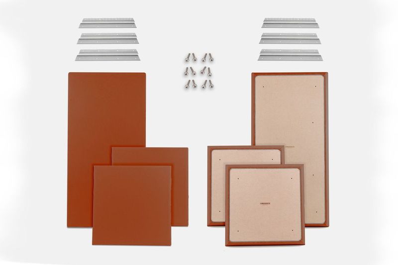 ProSoCoustic WAVERoom Pro Basic Kit Includes 2 WAVEPro Big Panels 24x48" 4 WAVEPro Small Panels 24x24" 6 Sets of 18" Z-Clips Diamond Knit Texas Orange