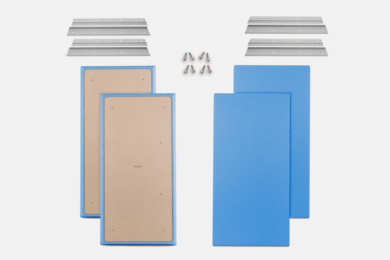 ProSoCoustic WAVERoom Pro Big Panel Booster Kit Includes 4 WAVEPro Big Panels 24x48" 4 Sets of 18" Z-Clips Diamond Knit Columbia Blue