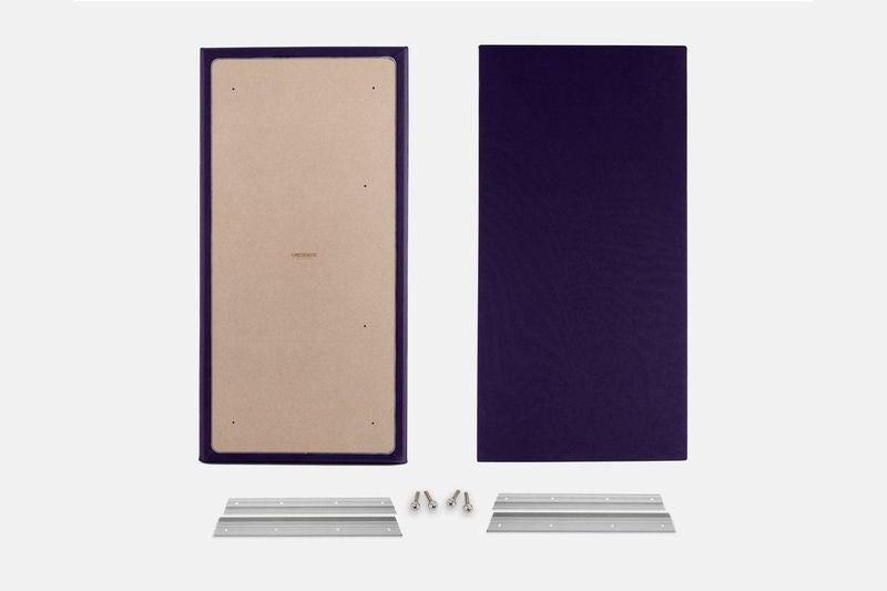 ProSoCoustic WAVERoom Pro Big Panel Pair Includes 2 WAVEPro Big Panels 24x48" 2 Sets of 18" Z-Clips Diamond Knit Dark Purple