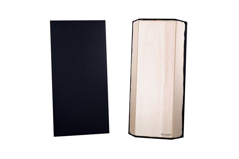 ProSoCoustic Bass Trap Kit Includes 2 Bass Traps 24x48x4" 2 Sets of 2" Z-Clips Diamond Knit Dark Navy