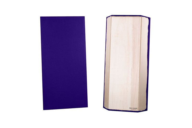 ProSoCoustic Bass Trap Kit Includes 2 Bass Traps 24x48x4" 2 Sets of 2" Z-Clips Scuba Purple