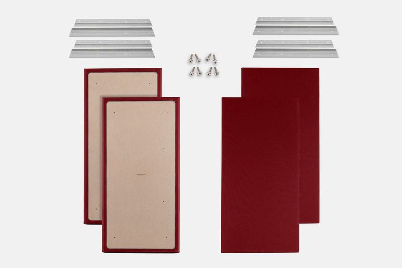 ProSoCoustic WAVERoom Pro Big Panel Booster Kit Includes 4 WAVEPro Big Panels 24x48" 4 Sets of 18" Z-Clips Diamond Knit Cardinal