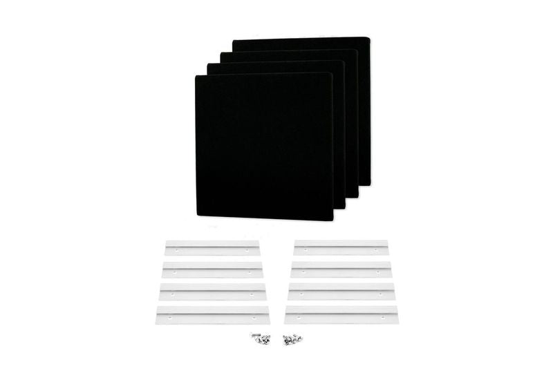 ProSoCoustic WAVERoom Pro Mini 4 Kit Includes 4 WAVEPro Mini Panels 12x12" 4 Sets of 8" Z-Clips Scuba Black