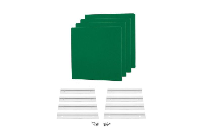 ProSoCoustic WAVERoom Pro Mini 4 Kit Includes 4 WAVEPro Mini Panels 12x12" 4 Sets of 8" Z-Clips Scuba Flag Green