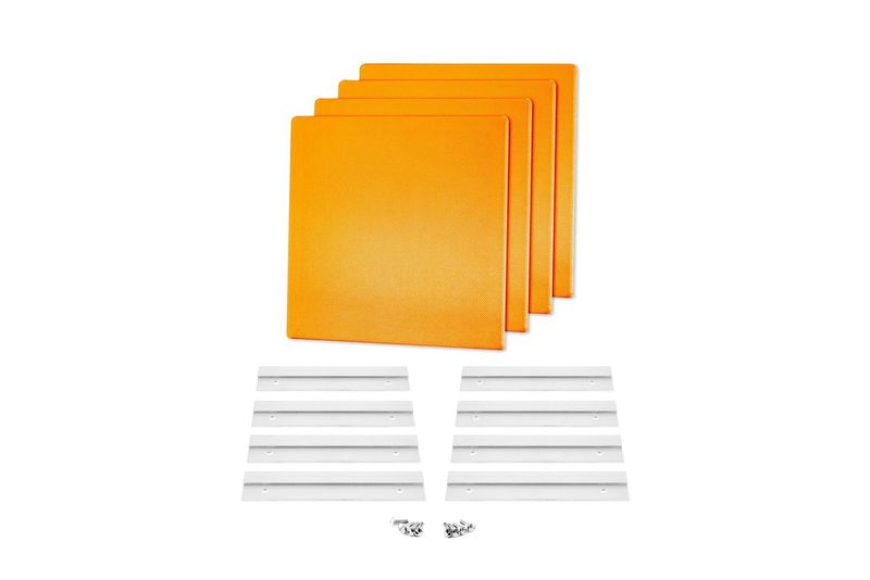 ProSoCoustic WAVERoom Pro Mini 4 Kit Includes 4 WAVEPro Mini Panels 12x12" 4 Sets of 8" Z-Clips Scuba Yellow