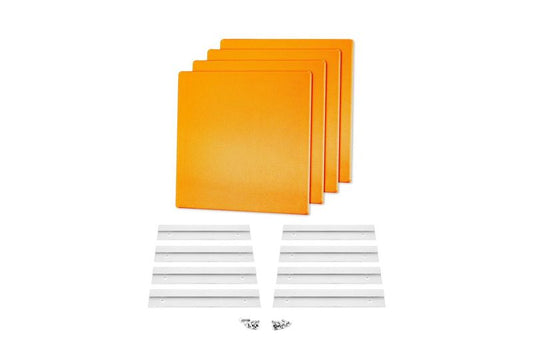 ProSoCoustic WAVERoom Pro Mini 4 Kit Includes 4 WAVEPro Mini Panels 12x12" 4 Sets of 8" Z-Clips Scuba Yellow