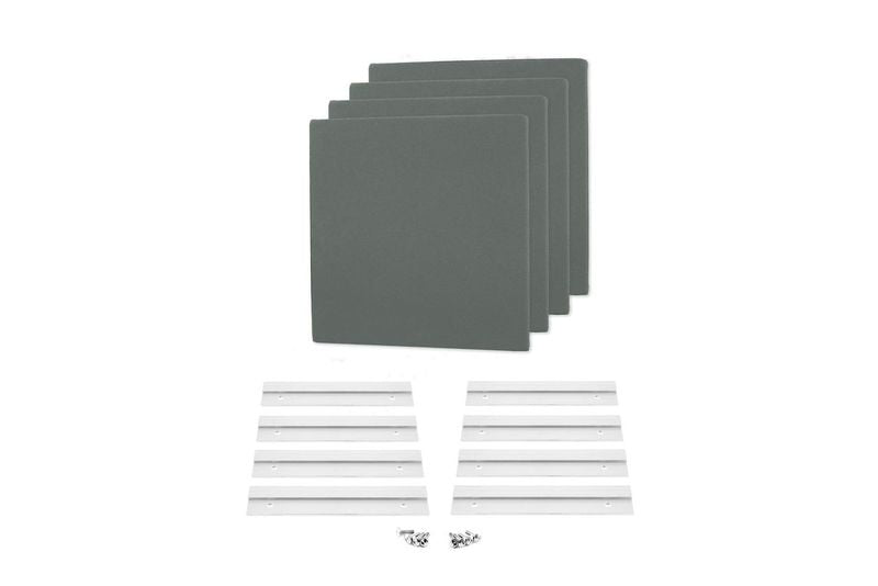 ProSoCoustic WAVERoom Pro Mini 4 Kit Includes 4 WAVEPro Mini Panels 12x12" 4 Sets of 8" Z-Clips Scuba Grey