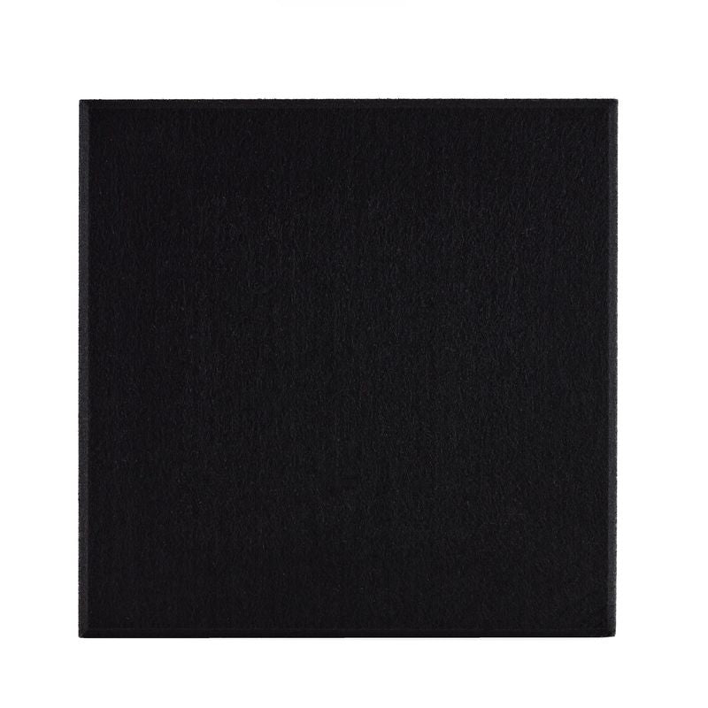 ProSoCoustic ProSo-PET 48” Bundle Pack Black includes (4) 12”x48” panels and (8) 12”x12” panels each with adhesive-backed hook-and-loop mounting squares.