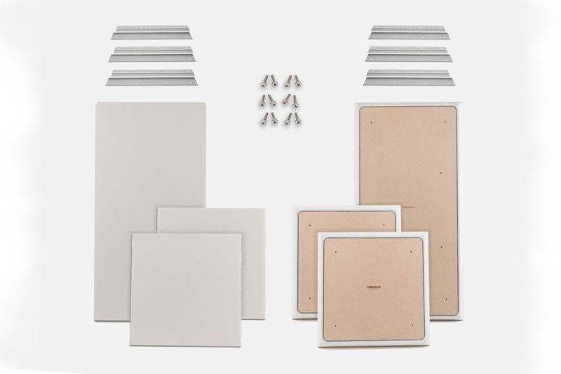 ProSoCoustic WAVERoom Pro Basic Kit Includes 2 WAVEPro Big Panels 24x48" 4 WAVEPro Small Panels 24x24" 6 Sets of 18" Z-Clips Diamond Knit Stone