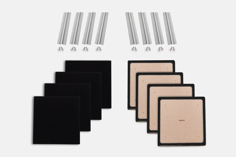 ProSoCoustic WAVERoom Pro Small Panel Booster Kit Includes 8 WAVEPro Small Panels 24x24" 8 Sets of 18" Z-Clips Diamond Knit Black