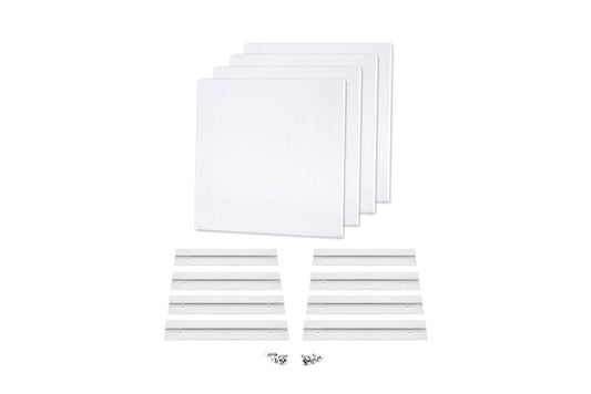 ProSoCoustic WAVERoom Pro Mini 4 Kit Includes 4 WAVEPro Mini Panels 12x12" 4 Sets of 8" Z-Clips Scuba White