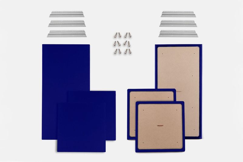 ProSoCoustic WAVERoom Pro Basic Kit Includes 2 WAVEPro Big Panels 24x48" 4 WAVEPro Small Panels 24x24" 6 Sets of 18" Z-Clips Scuba Royal