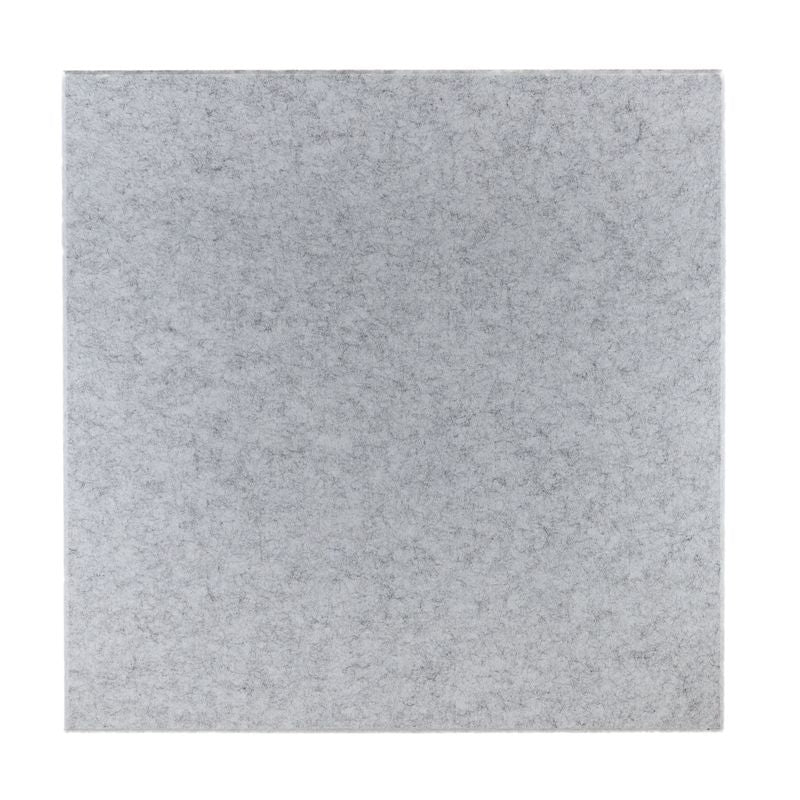 ProSoCoustic ProSo-PET 24”x24” 8-Pack Soft Gray includes (8) 24”x24” panels each with adhesive-backed hook-and-loop mounting squares.